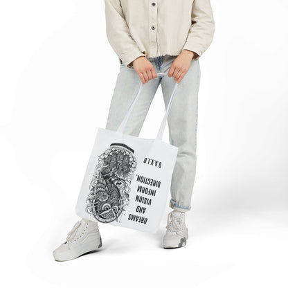 Personalized Initial Quote Owl Vision Canvas Tote Custom Name