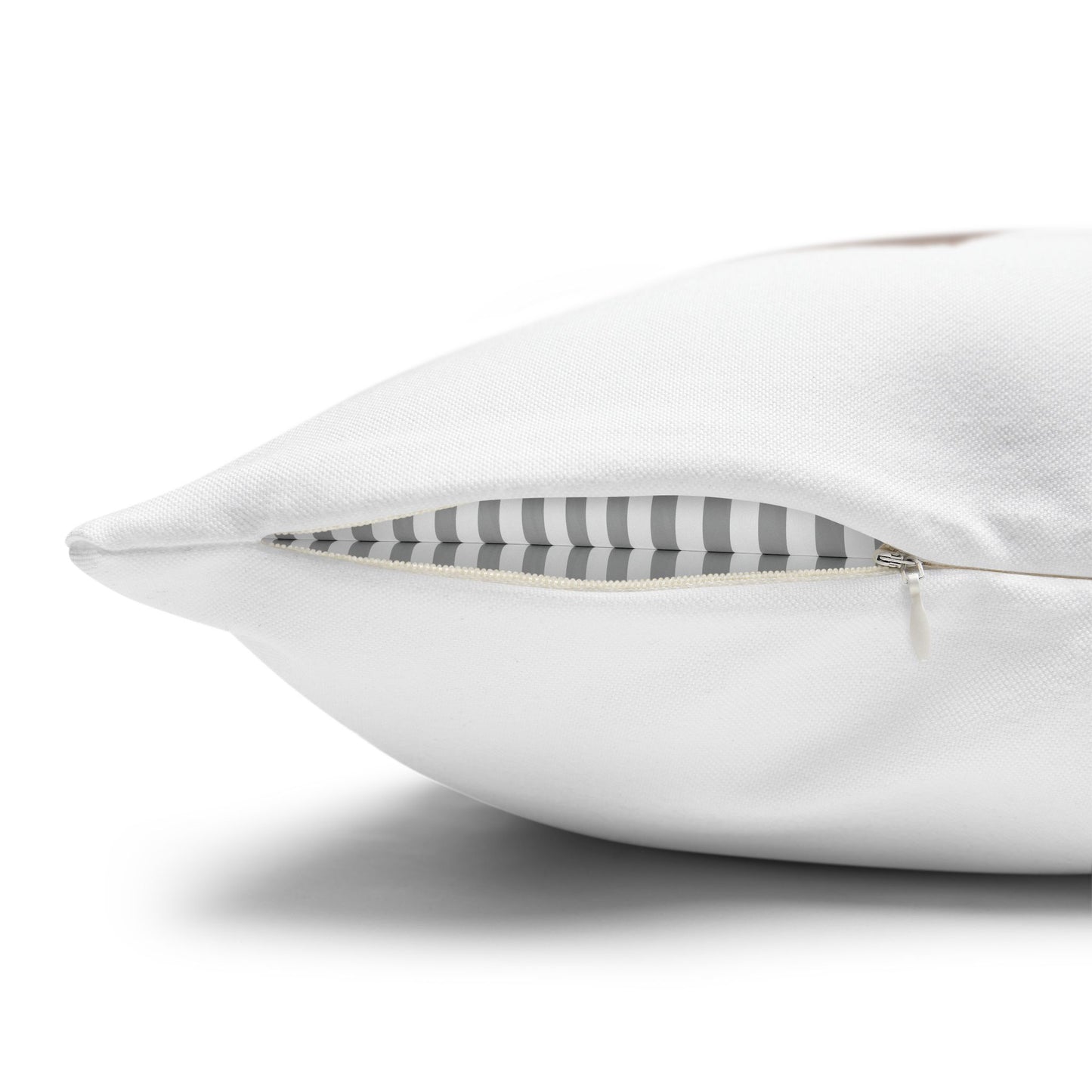 Personalized Initial Quote Torn Paper — Custom Sayings on Square Poly Canvas Pillowcase