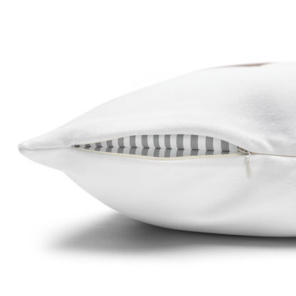 Personalized Initial Quote Torn Paper — Custom Sayings on Square Poly Canvas Pillowcase