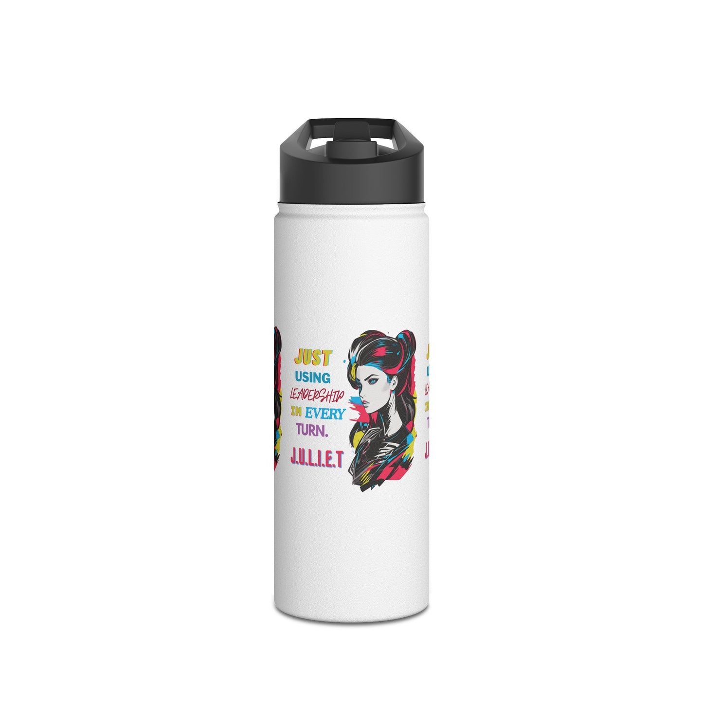Personalized Initial Quote Vintage Girl Stainless Steel Water Bottle