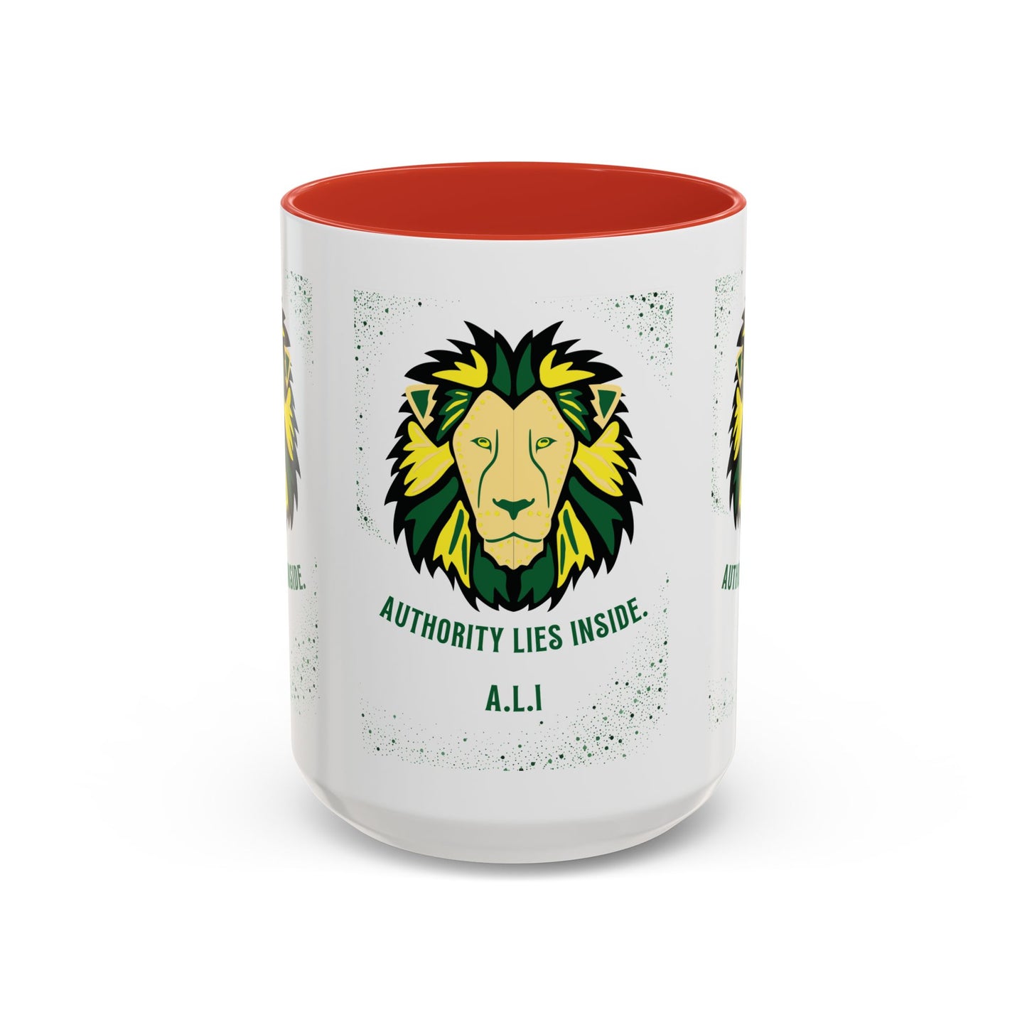 Personalized Initial Lion Accent Coffee Mug