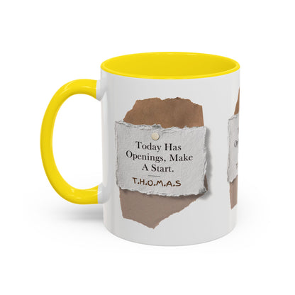 Personalized Torn Paper Note Accent Coffee Mug