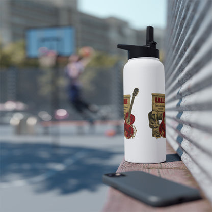 Personalized Initial Quote Guitar Stainless Steel Water Bottle