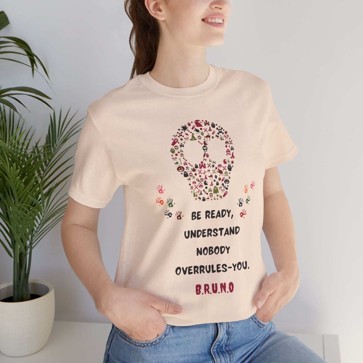 Personalized Peace Floral  and Skull Tee