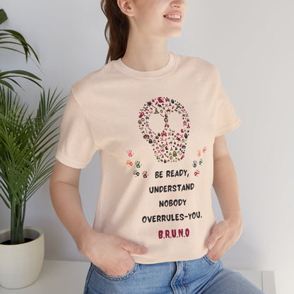 Personalized Peace Floral  and Skull Tee