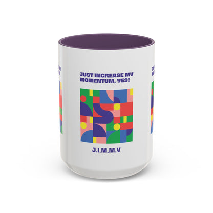Personalized Initial Colorful Momentum Accent Coffee Mug
