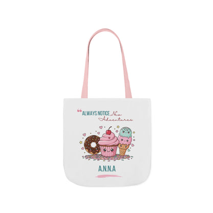 Personalized Initial Quote Sweet Treat Canvas Tote Custom Name