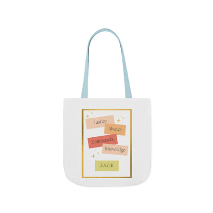 Personalized Initial Quote Inspirational Canvas Tote Custom Name