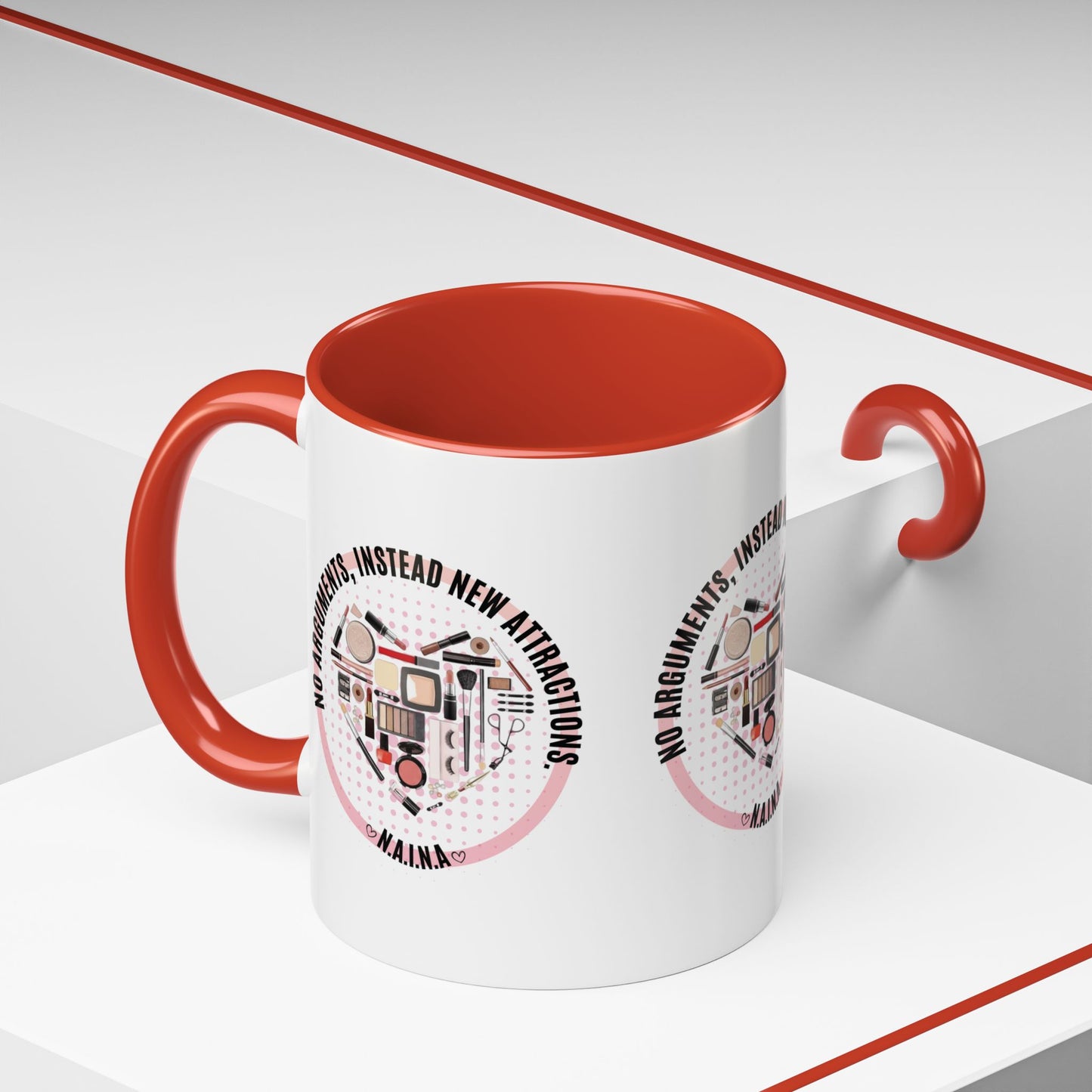 Personalized Cosmetic Heart Accent Coffee Mug