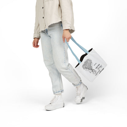 Personalized Initial Quote Light Girl Canvas Tote Custom Name