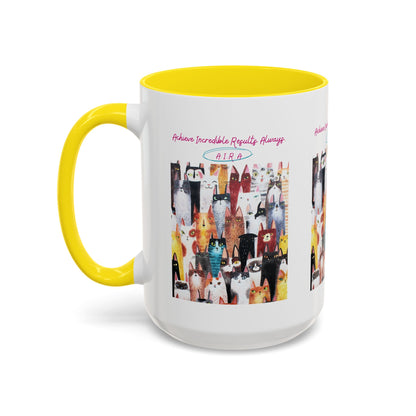 Personalized Initial Cat Collage Accent Coffee Mug