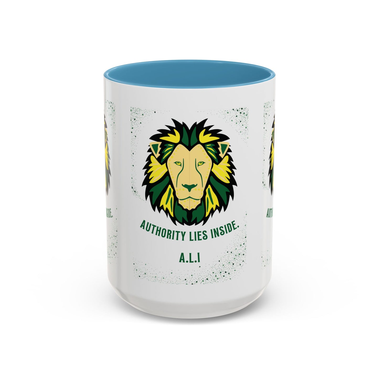 Personalized Initial Lion Accent Coffee Mug