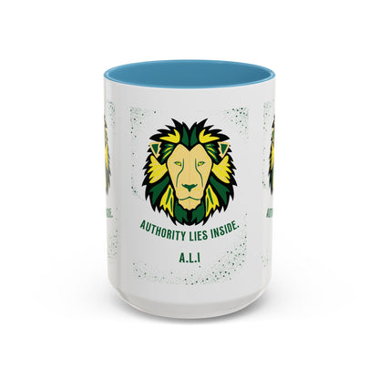 Personalized Initial Lion Accent Coffee Mug