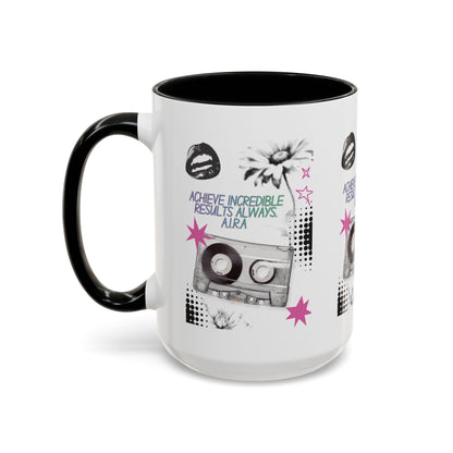 Personalized Cassette Vibes Accent Coffee Mug