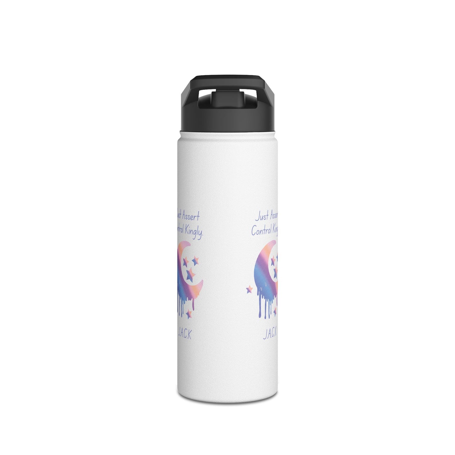 Personalized Initial Quote Moon Dripping Stainless Steel Water Bottle