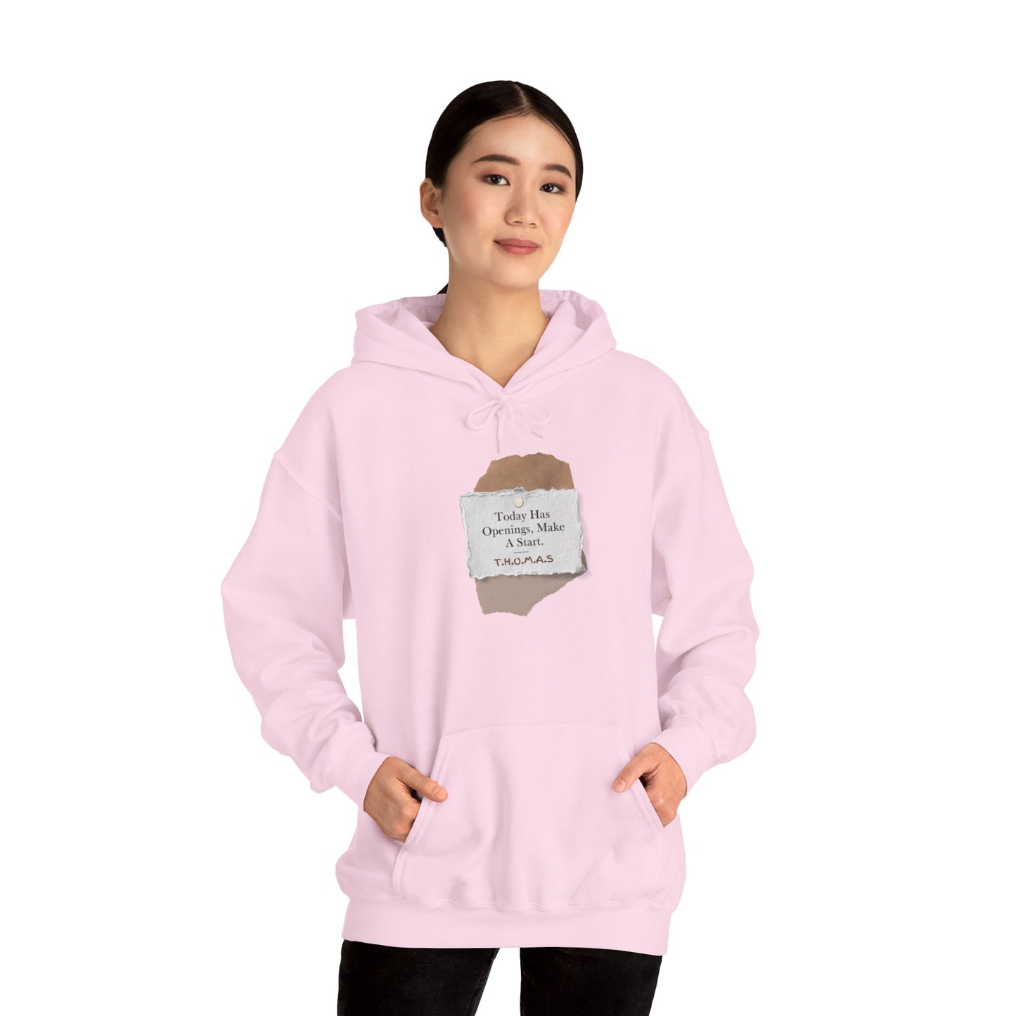 Personalized Torn Paper Motive Hooded Sweatshirt