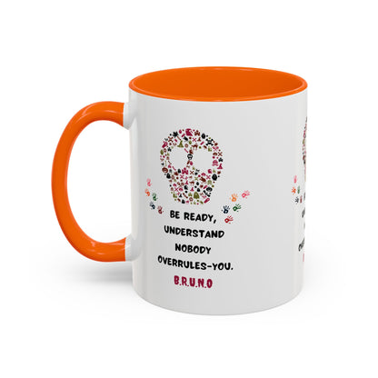 Personalized Initial Floral Skull Accent Coffee Mug