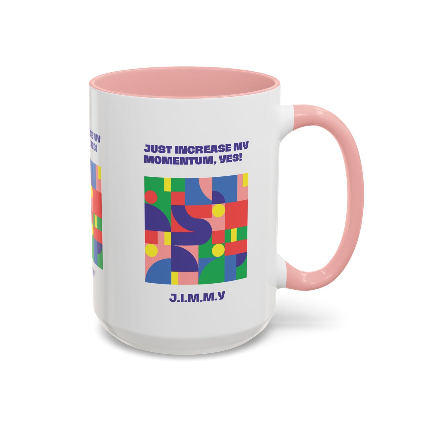 Personalized Initial Colorful Momentum Accent Coffee Mug