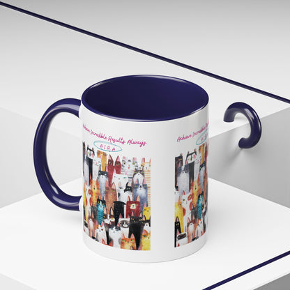 Personalized Initial Cat Collage Accent Coffee Mug