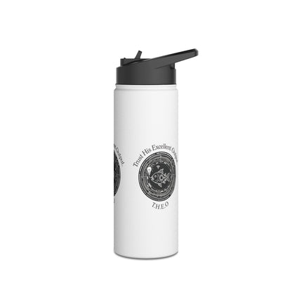 Personalized Initial Quote Fish Stainless Steel Water Bottle