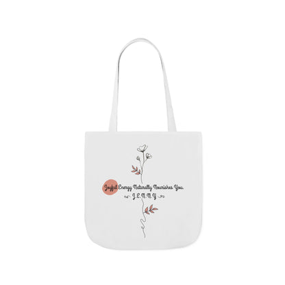 Personalized Initial Quote Floral Minimalist Canvas Tote Custom Name