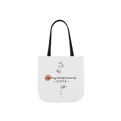 Personalized Initial Quote Floral Minimalist Canvas Tote Custom Name