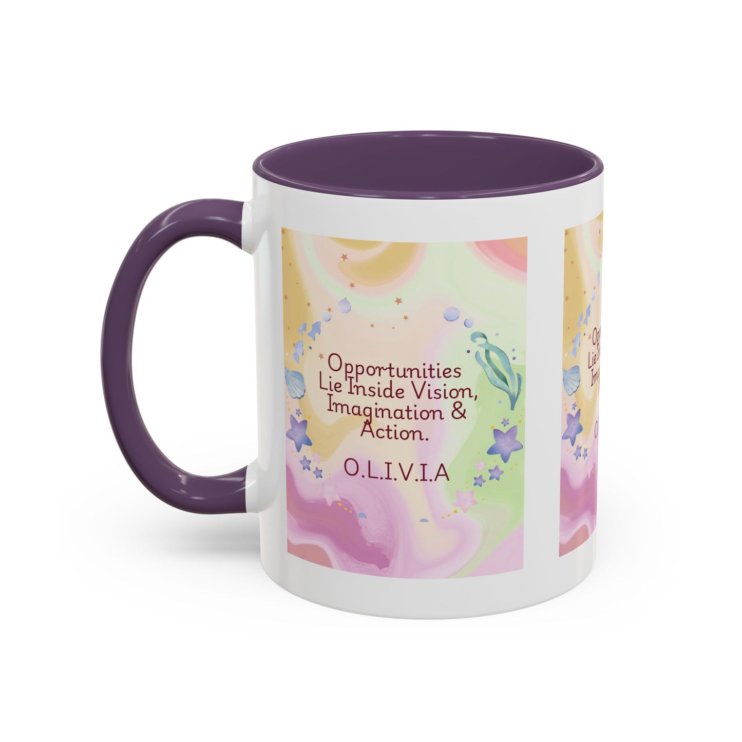 Personalized Ocean Theme Accent Coffee Mug