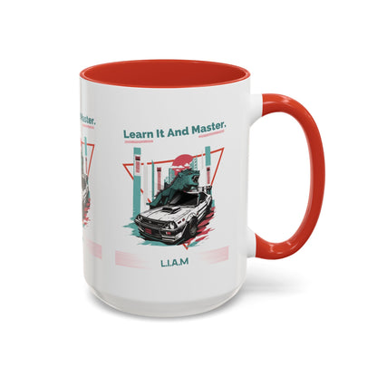 Personalized Retro Racing Accent Coffee Mug