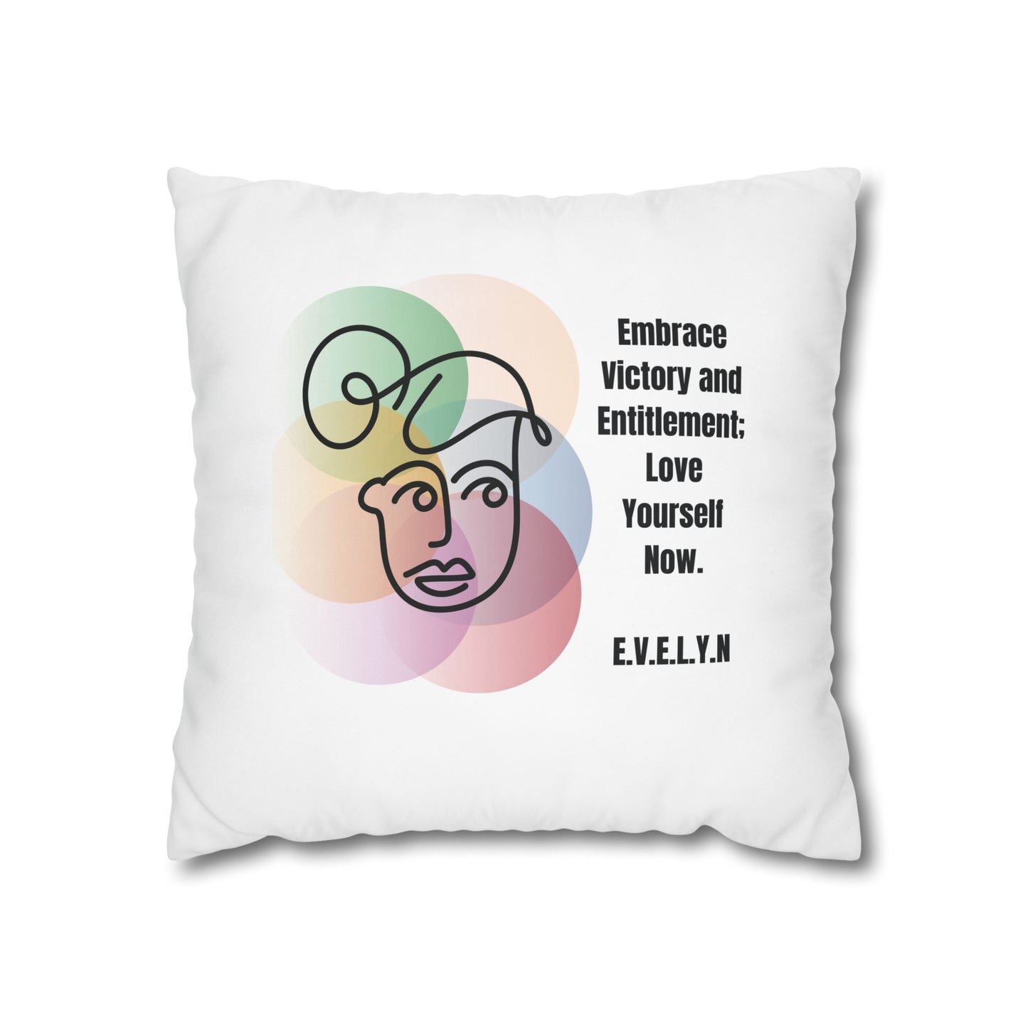 Personalized Initial Quote Simple Girl — Custom Sayings on Square Poly Canvas Pillowcase