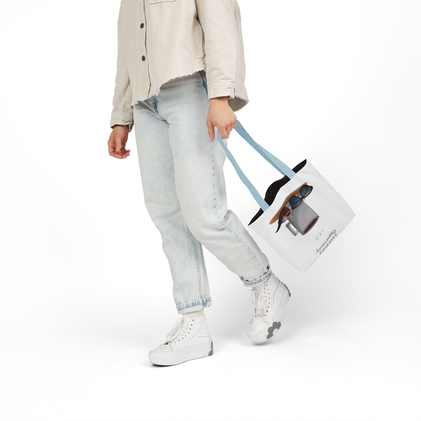 Personalized Initial Quote Sunglasses and Coffee Canvas Tote Custom Name