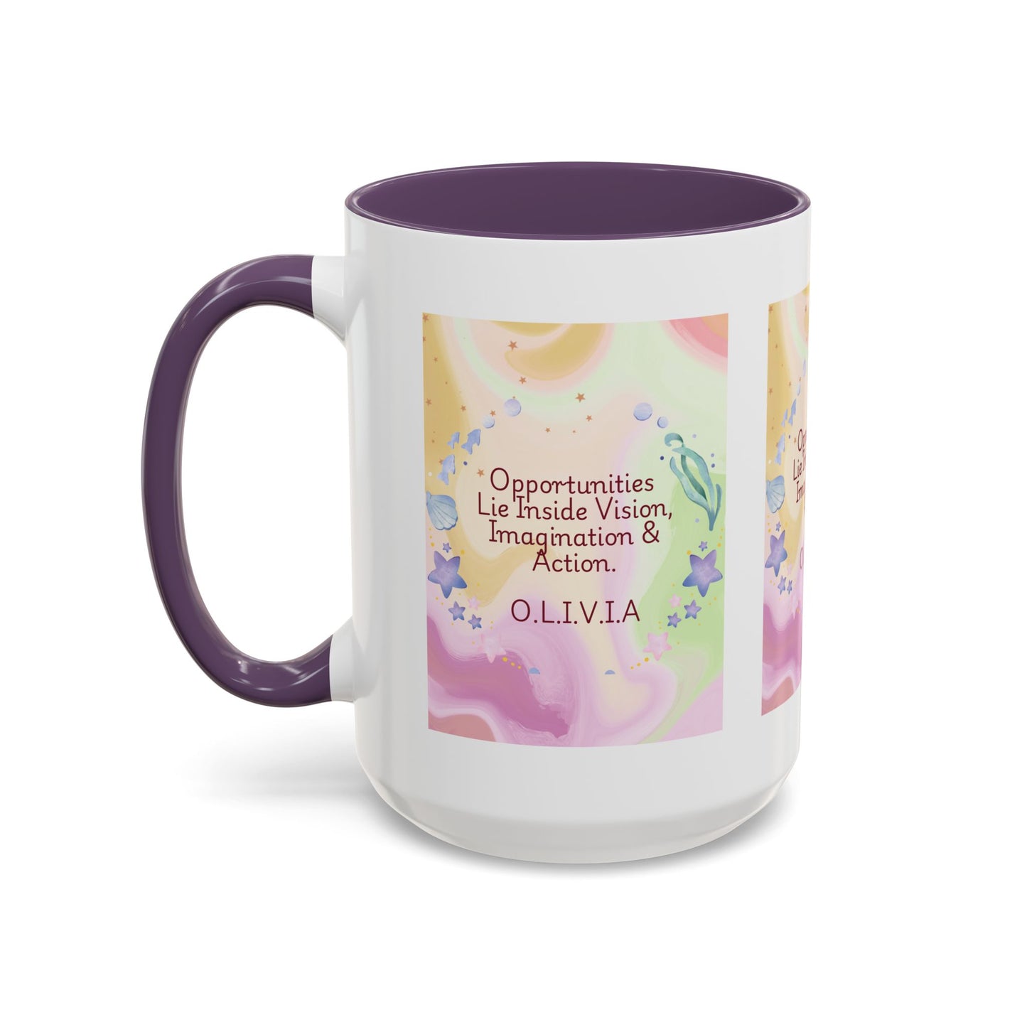 Personalized Ocean Theme Accent Coffee Mug