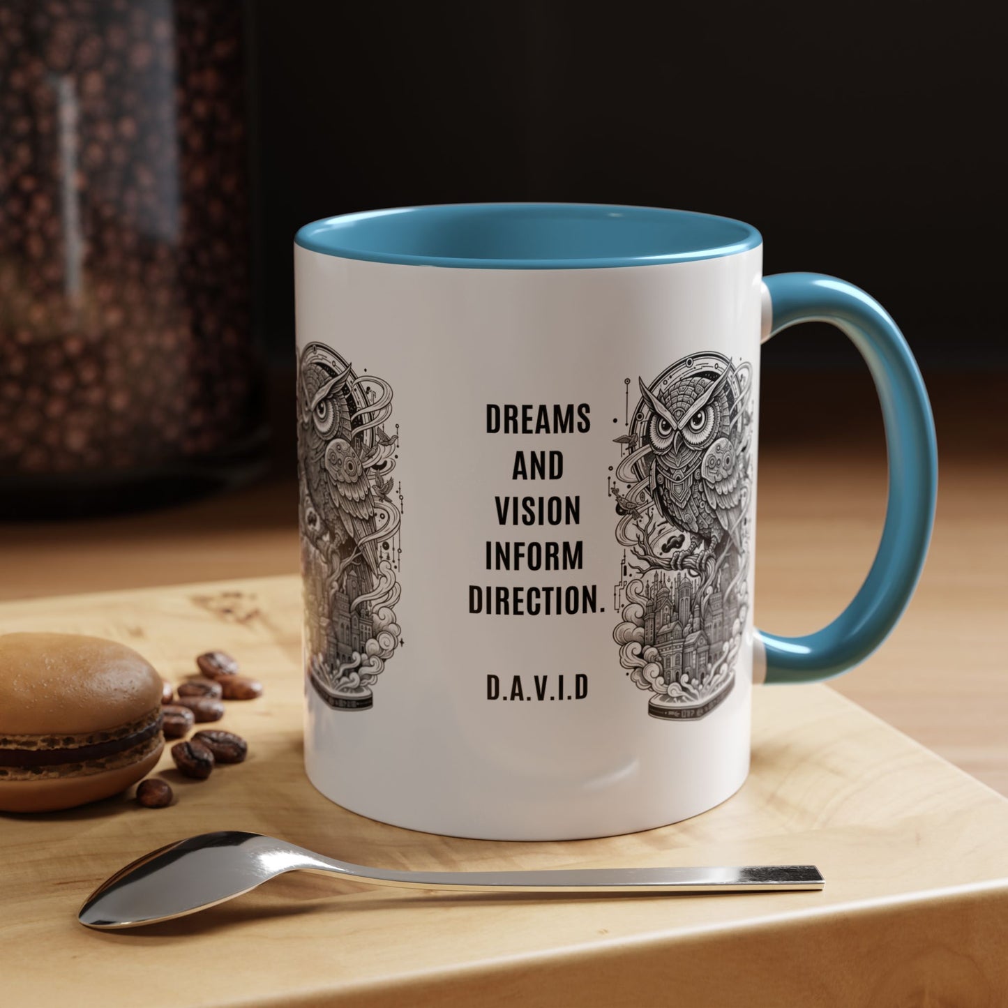Personalized Owl Vision Accent Coffee Mug