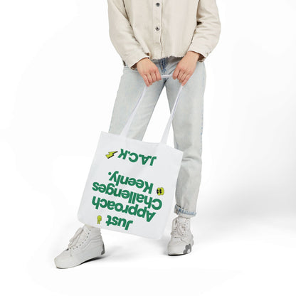 Personalized Initial Quote Simple Message Canvas Tote Custom Name