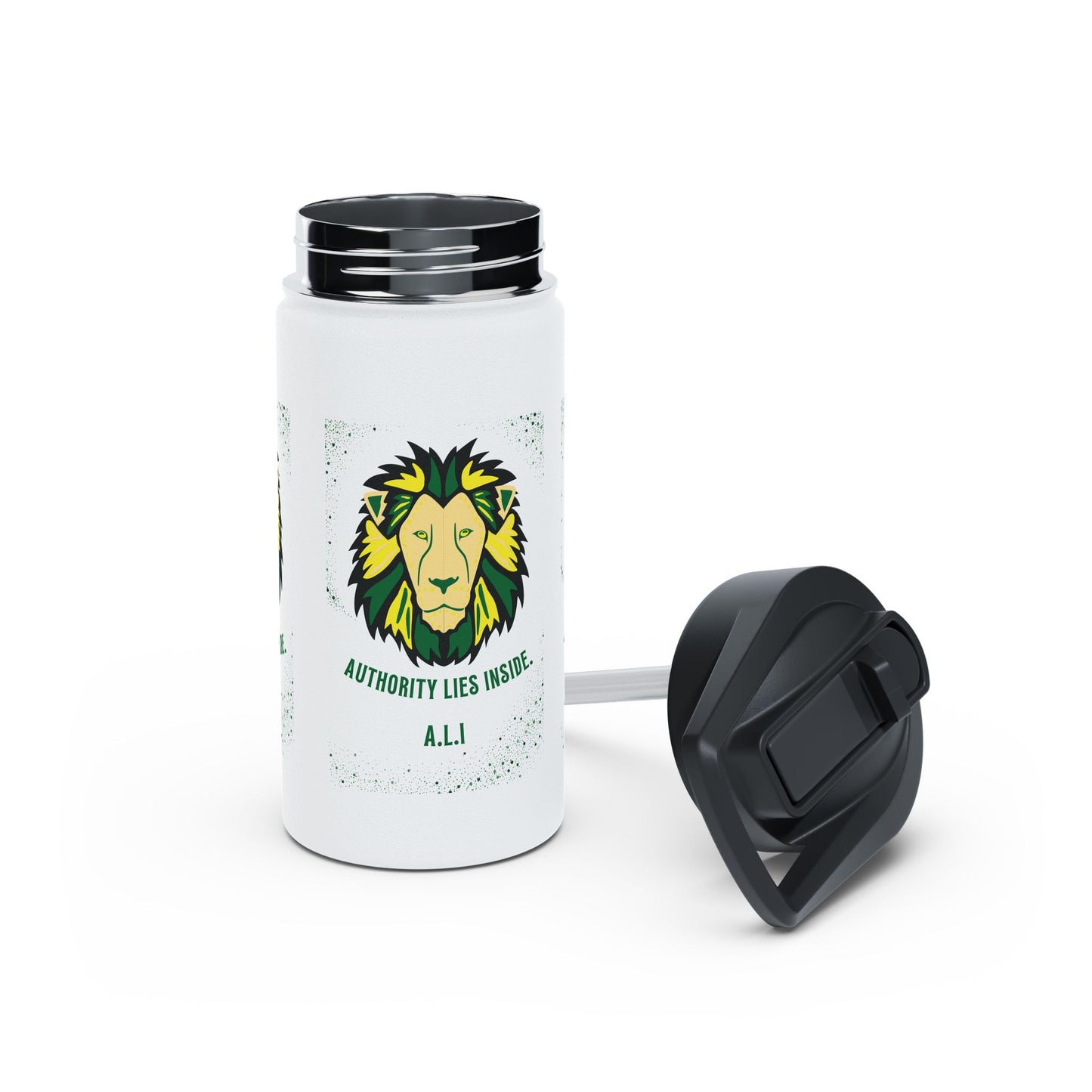 Personalized Initial Quote Lion Stainless Steel Water Bottle