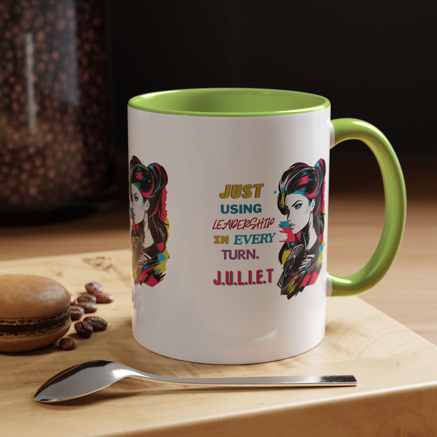 Personalized Vintage Girl Accent Coffee Mug