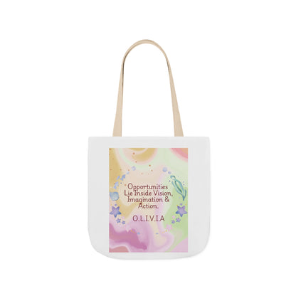 Personalized Initial Quote Ocean Theme Canvas Tote Custom Name