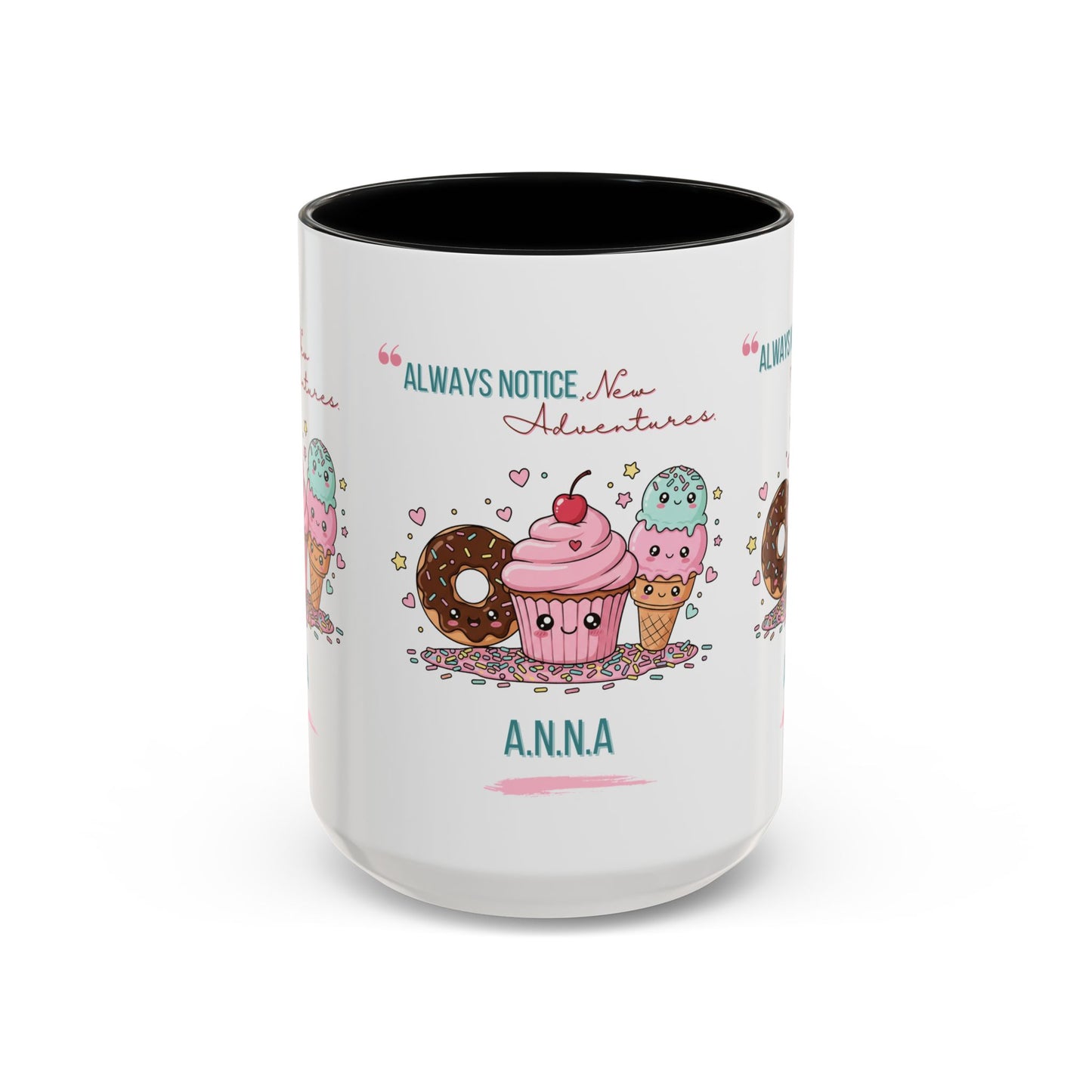 Personalized Initial Sweet Treat Accent Coffee Mug