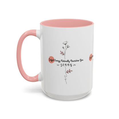 Personalized Initial Floral Minimalist Accent Coffee Mug