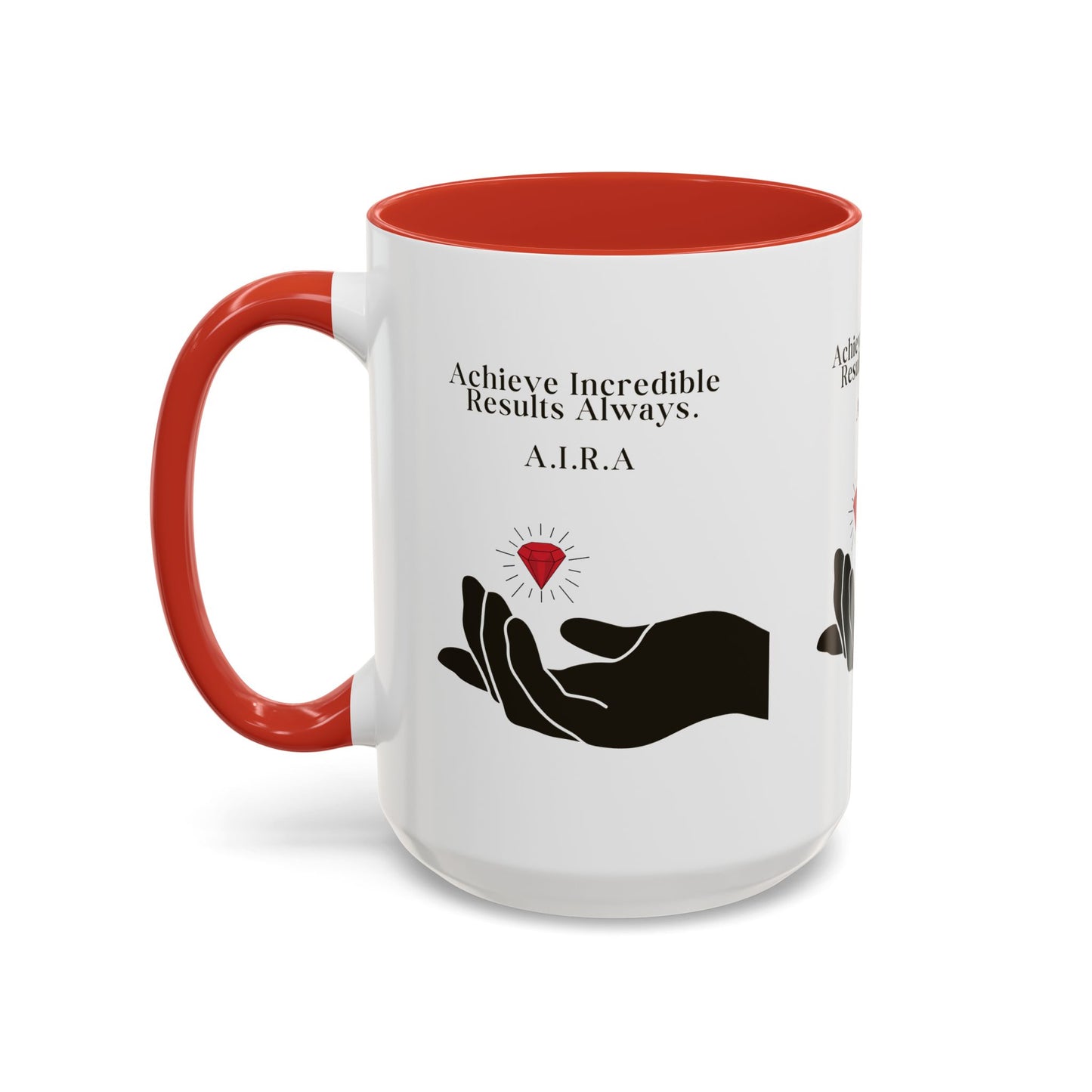 Personalized Initial Hand and Gem Accent Coffee Mug