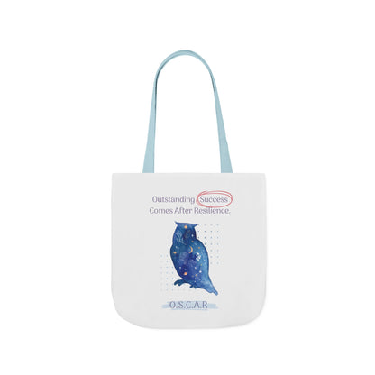 Personalized Initial Quote Owl Galaxy Canvas Tote Custom Name