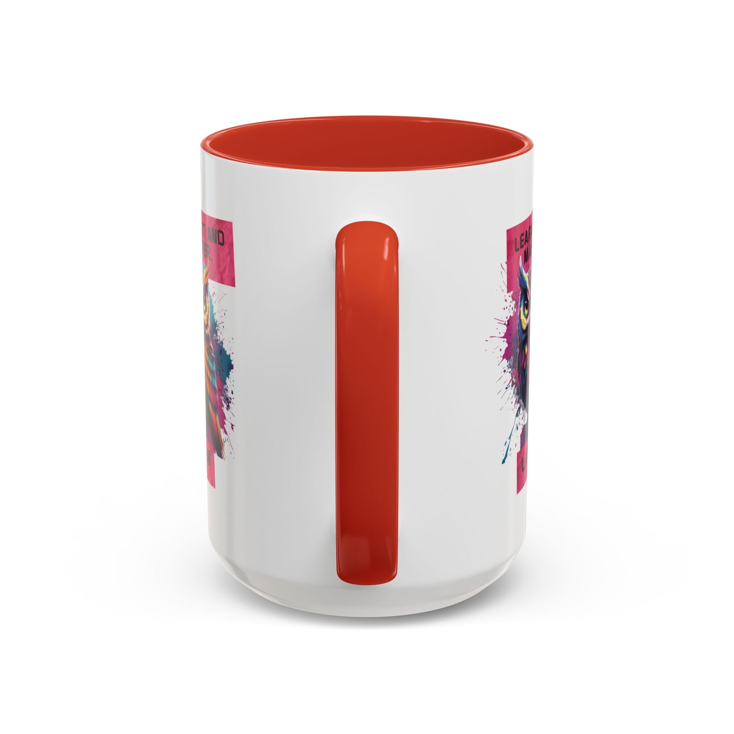 Personalized Initial Owl Accent Coffee Mug