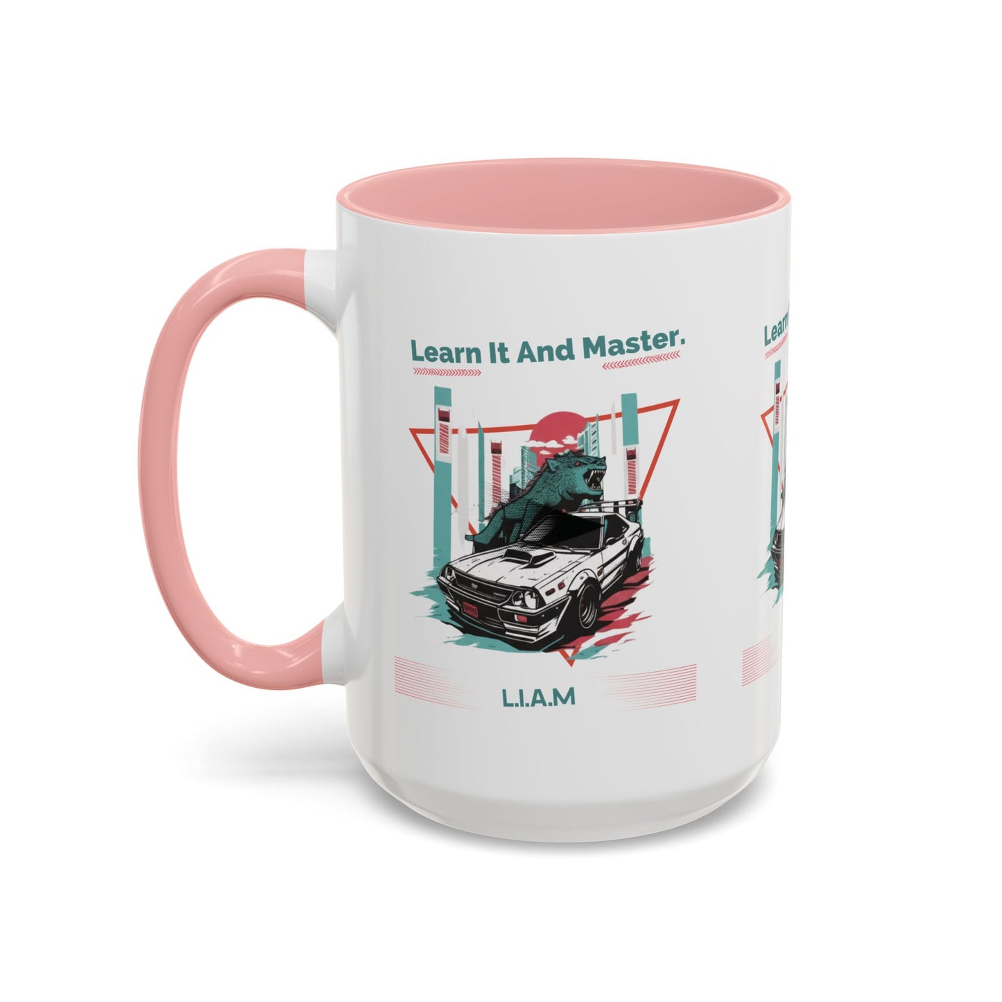 Personalized Retro Racing Accent Coffee Mug