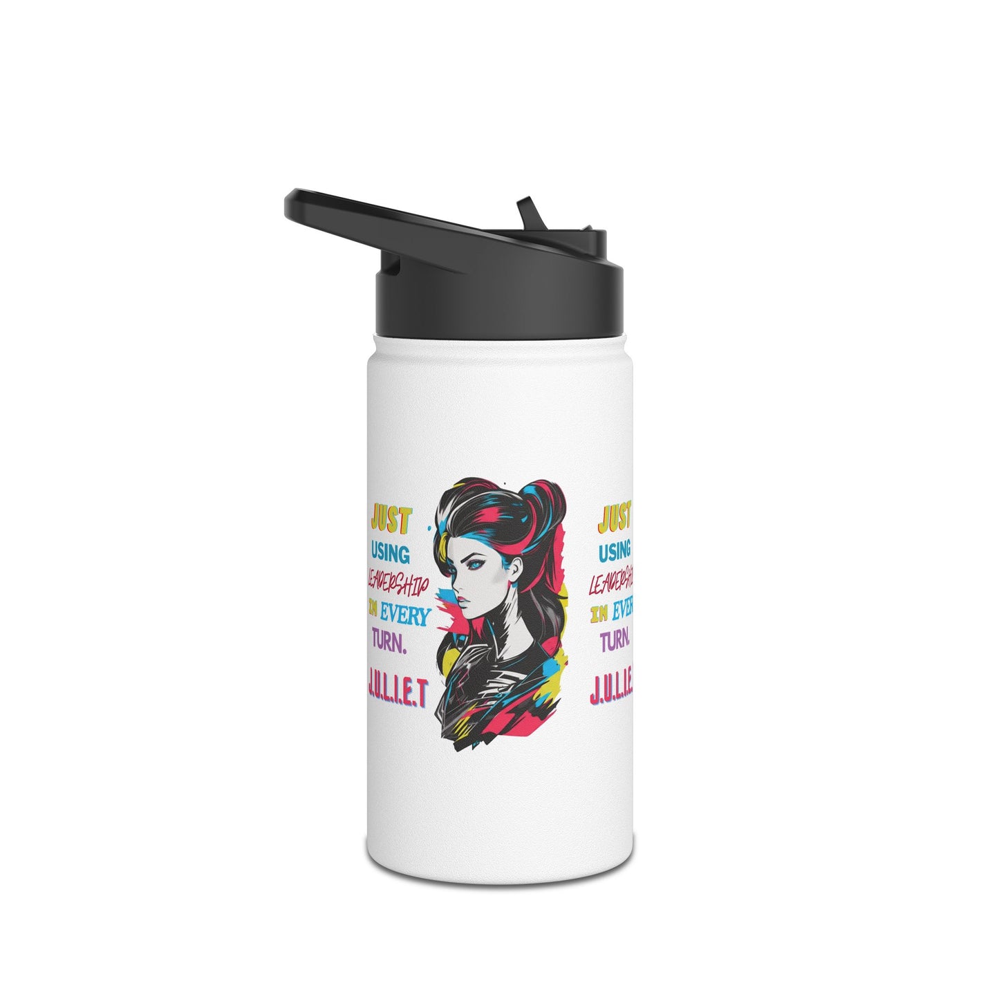 Personalized Initial Quote Vintage Girl Stainless Steel Water Bottle