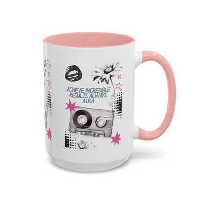 Personalized Cassette Vibes Accent Coffee Mug