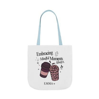 Personalized Initial Quote Coffee Cup Canvas Tote Custom Name