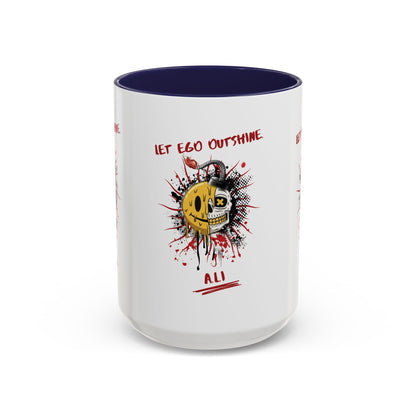 Personalized Split Smile Skull Accent Coffee Mug