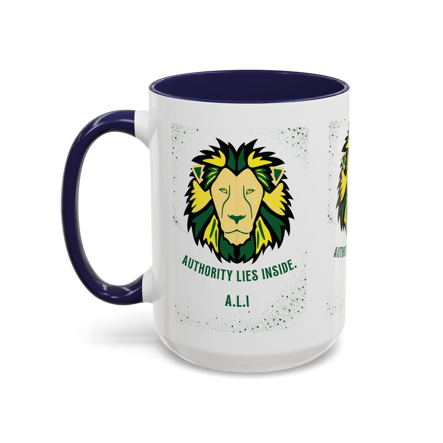 Personalized Initial Lion Accent Coffee Mug