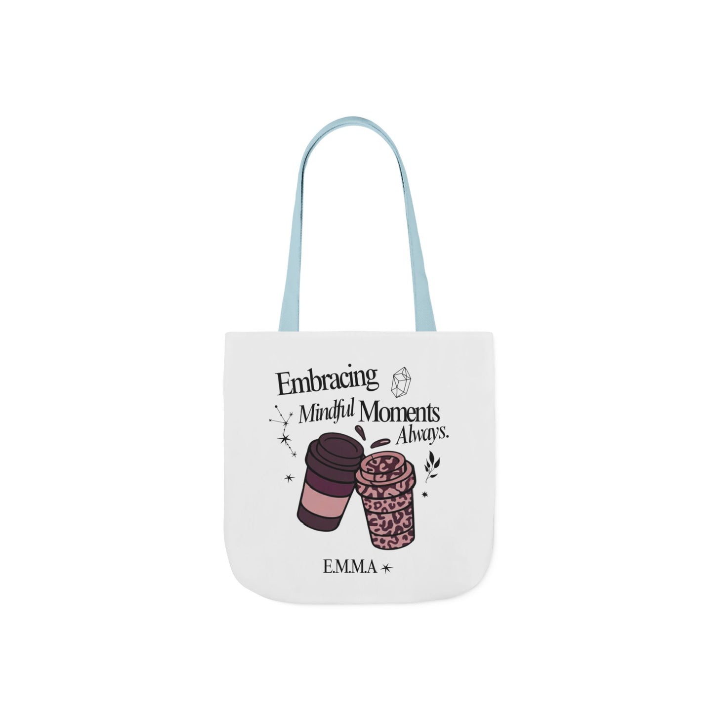 Personalized Initial Quote Coffee Cup Canvas Tote Custom Name