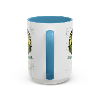 Personalized Initial Lion Accent Coffee Mug