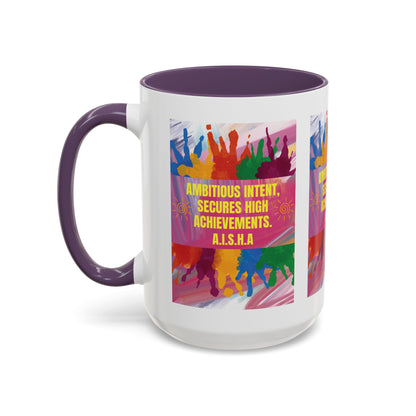 Personalized Initial Colorful Paint Accent Coffee Mug